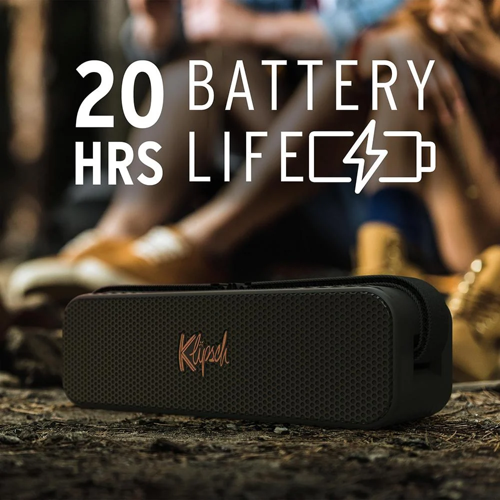 Klipsch Detroit Portable Bluetooth Speaker; IP67 Waterproof; 20h Playtime - Open Box - Image 3