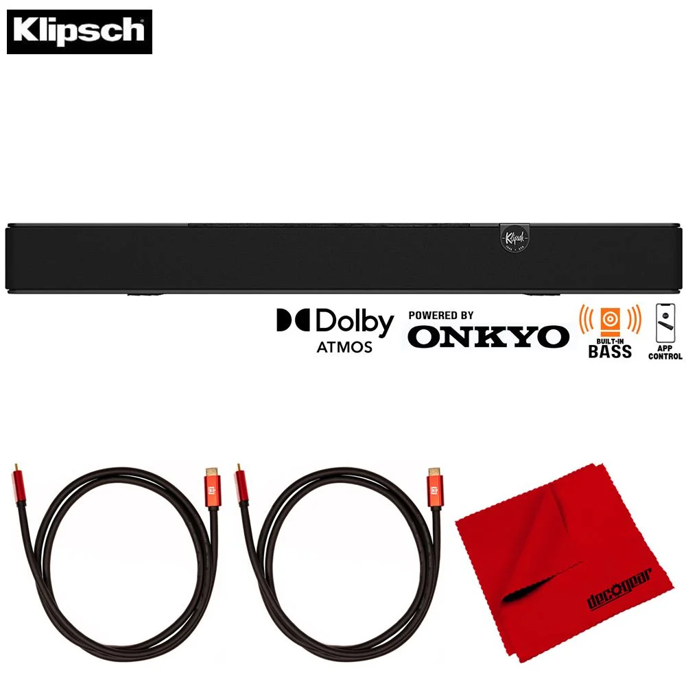 Klipsch Flexus CORE 100 2.1-Channel Dolby Atmos Sound Bar w/ Accessories Bundle - Image 13