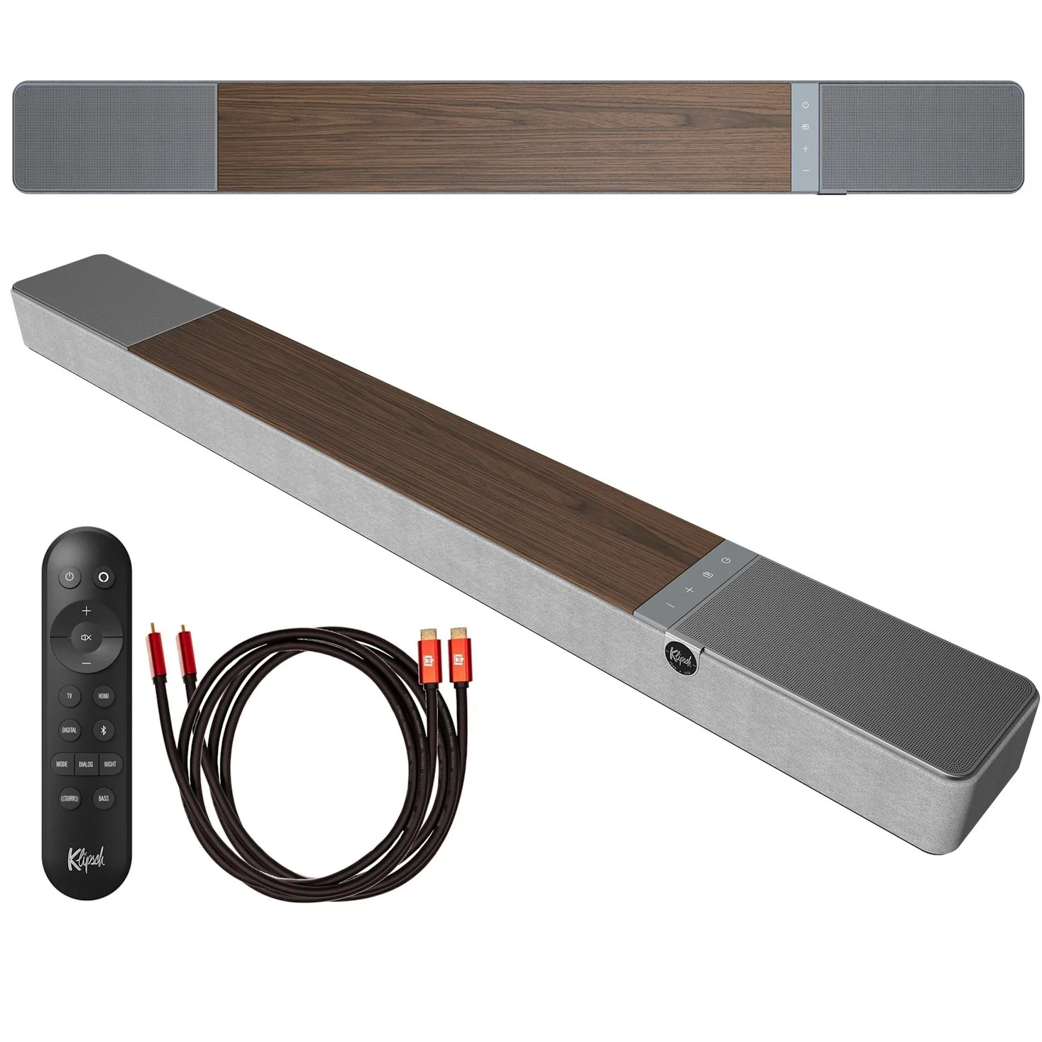 Klipsch Flexus CORE 200 185W 3.1.2 Ch. Sound Bar Walnut with HDMI Cable & Cloth