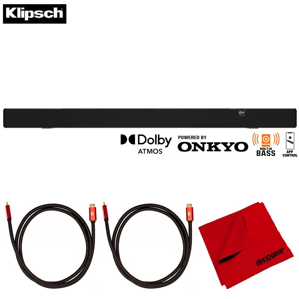 Klipsch Flexus CORE 200 3.1.2 Ch Dolby Atmos Sound Bar w/ Accessories Bundle - Image 13