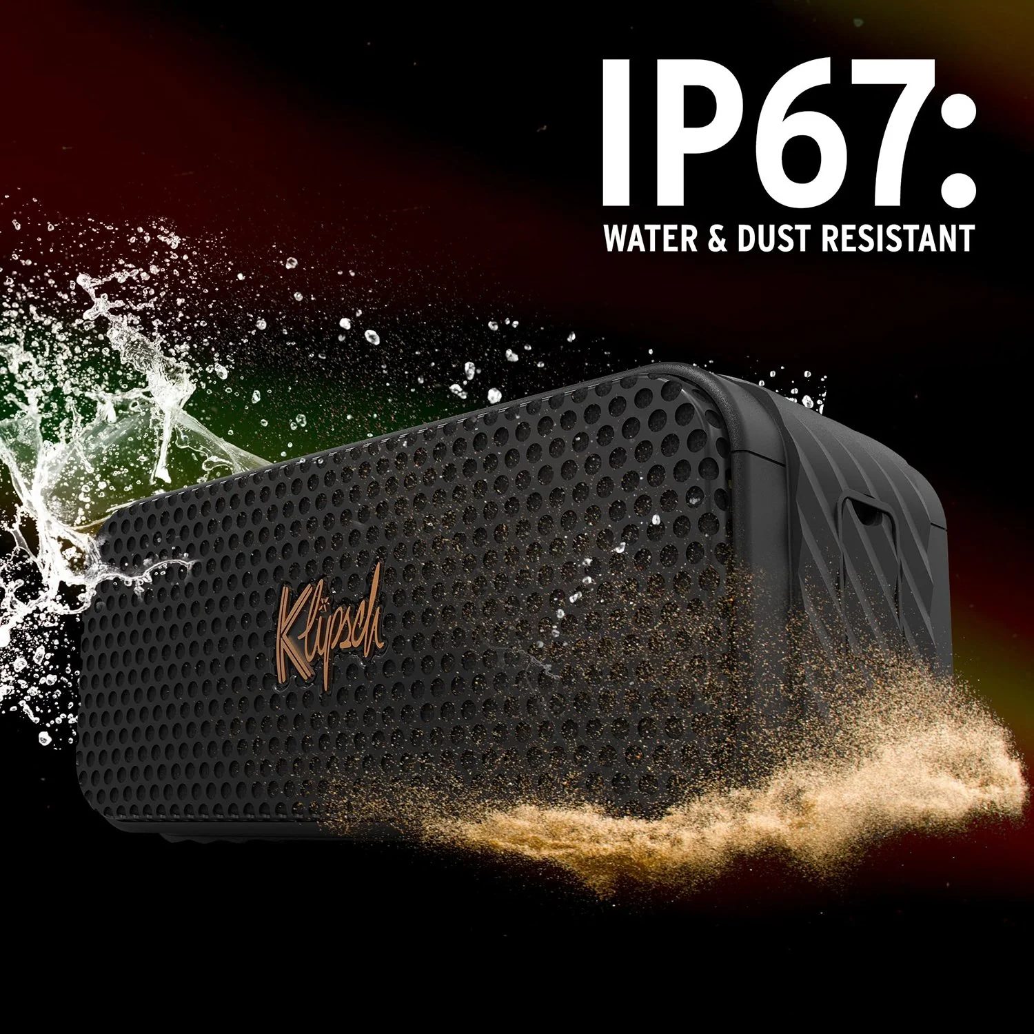 Klipsch Nashville Portable Bluetooth Speaker, IP67 Waterproof, 24h Playtime - Image 3
