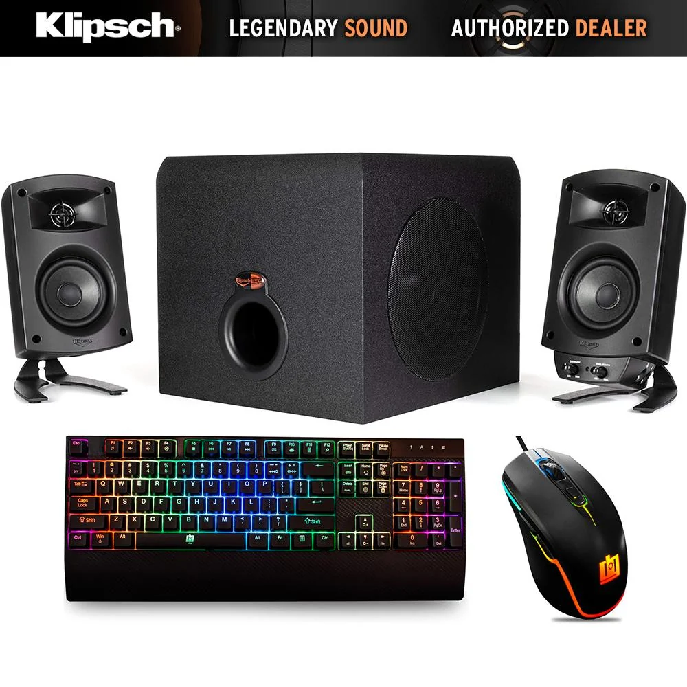Klipsch ProMedia 2.1 THX Certified PC Speaker System w/ Deco Gear Mouse and Keyboard - Image 15