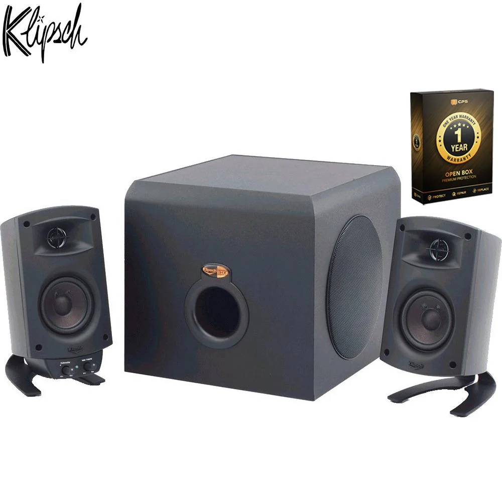 Klipsch ProMedia 2.1 THX Certified Speaker System Black Open Box+1 Year Warranty