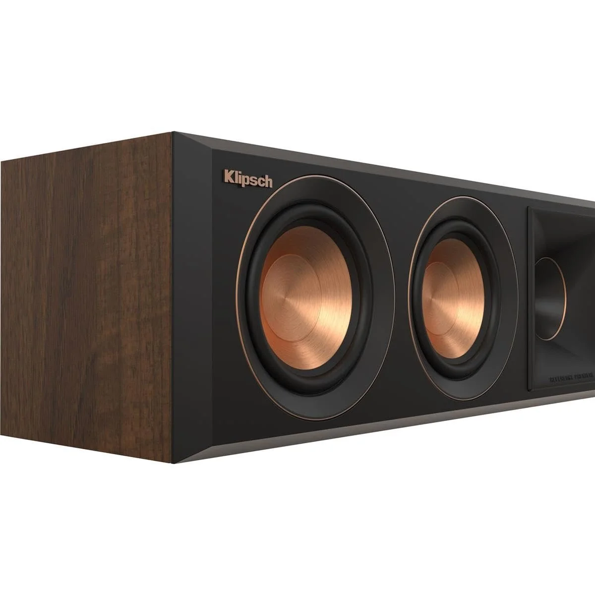Klipsch RP-404C II Center Channel Speaker - Quad 4" Cerametallic Woofers - Walnut - Image 6