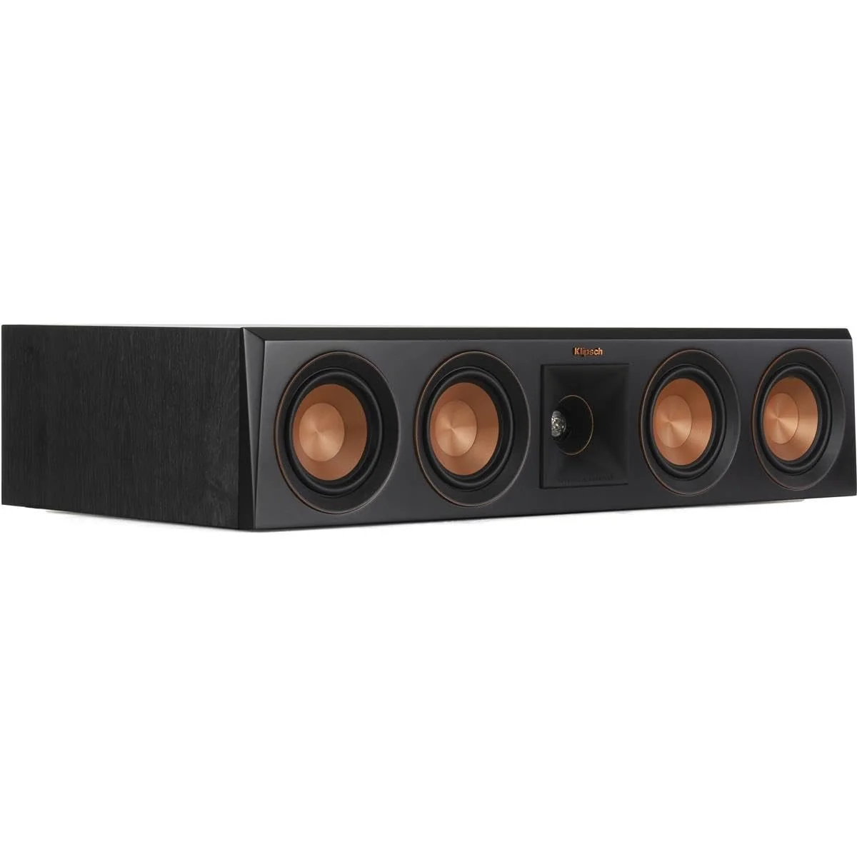 Klipsch RP-404C II Center Channel Speaker - Quad 4" Cerametallic Woofers - Walnut - Image 8