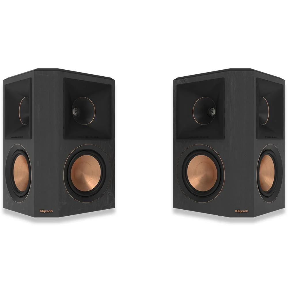 Klipsch RP-502S II Speaker Superior Surround Sound, Ebony, Pair + 2 Year Warranty Bundle - Image 2