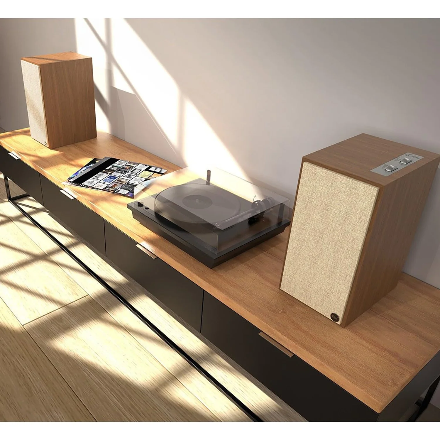 Klipsch The Sevens 6.5" Powered Speakers, Heritage Design, Bluetooth, Walnut (Pair) - Image 3