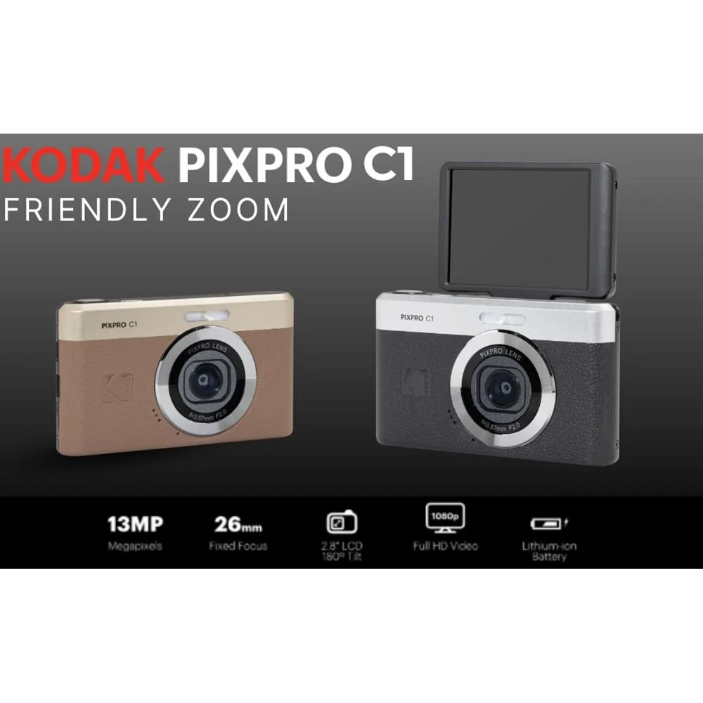 Kodak PixPro C1 Friendly Zoom Digital Camera in Brown - C1-BN - Image 8