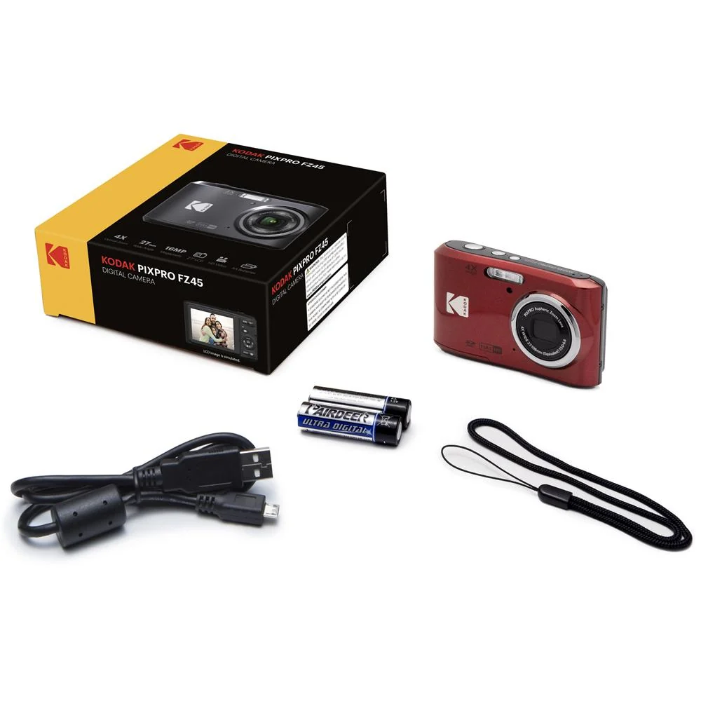 Kodak PIXPRO FZ45 16MP Digital Camera Red with Lexar 64GB Memory Card - Image 14