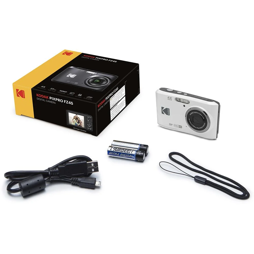 Kodak PIXPRO FZ45 16MP Digital Camera White with Lexar 64GB Memory Card - Image 14