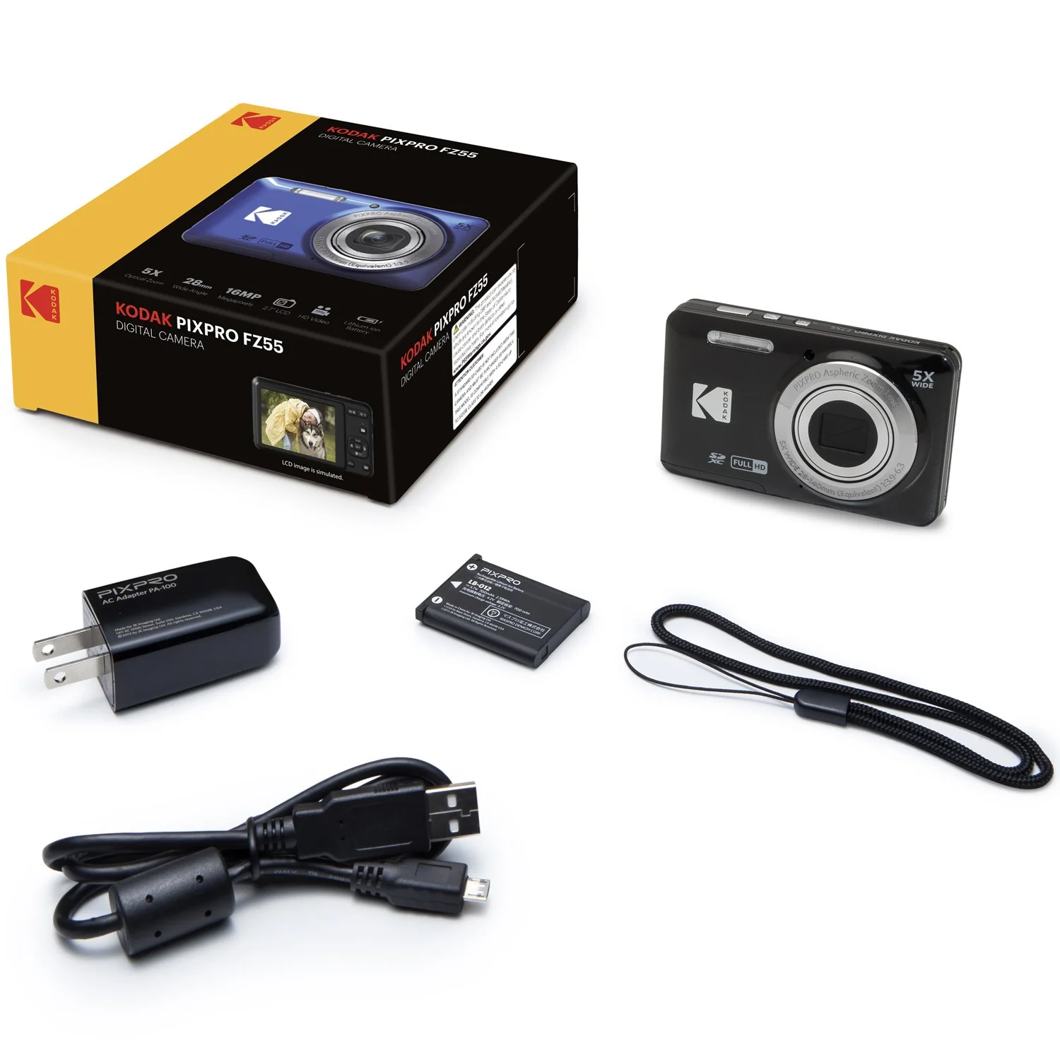 Kodak PIXPRO FZ55 Digital Camera, Black - Image 11