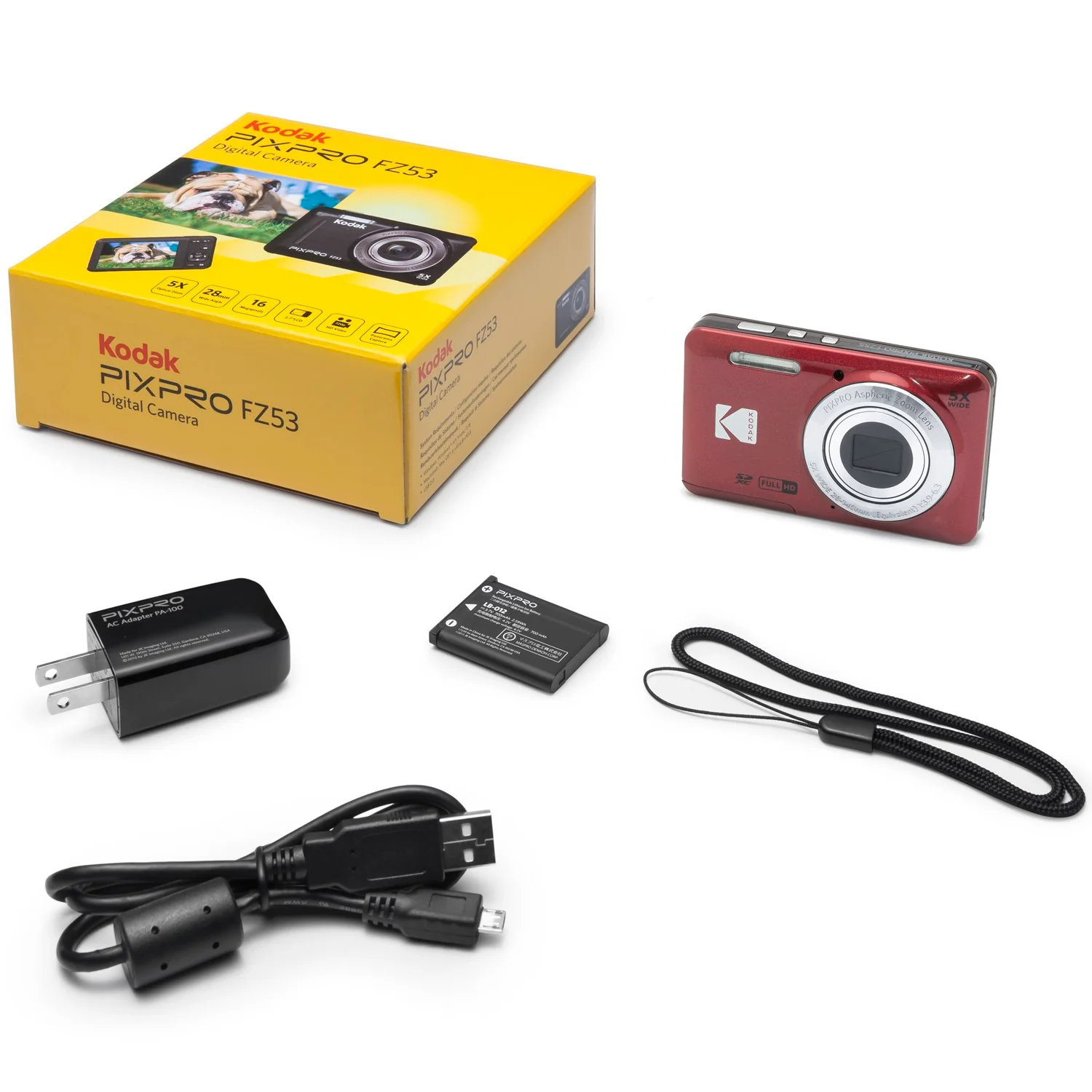 Kodak PIXPRO FZ55 Digital Camera Red +Lexar 32GB Memory Card + Bag Camera Case - Image 13