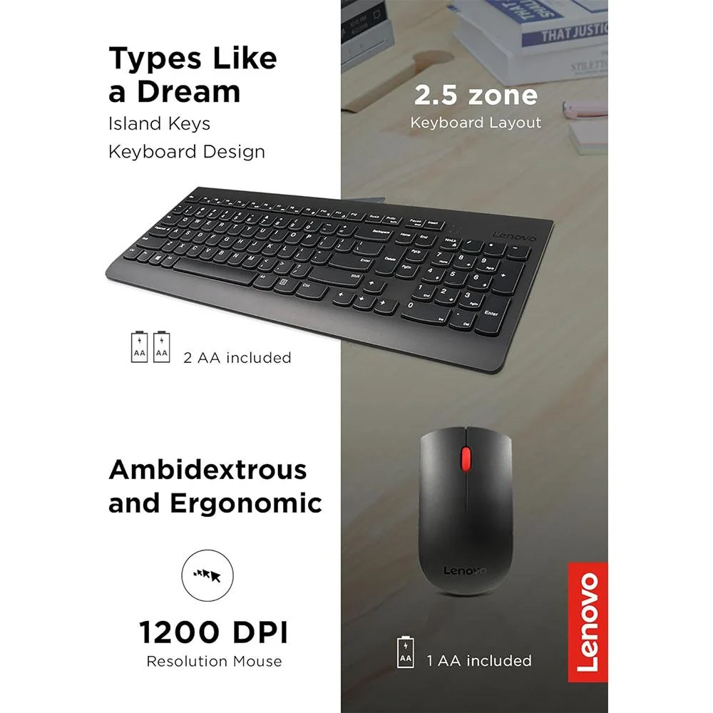 Lenovo 510 Wireless Keyboard & Mouse Combo - GX30N81775 - Image 5