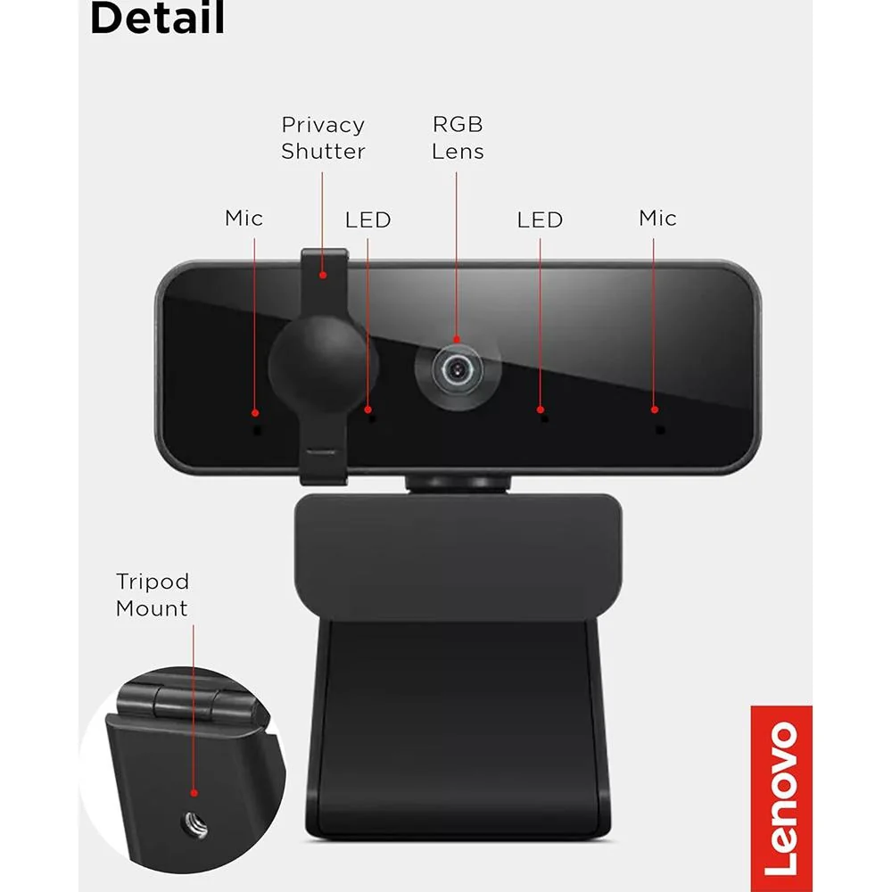 Lenovo FHD Webcam with Full Stereo Dual Built-in Mics - 4XC1B34802 - Image 10