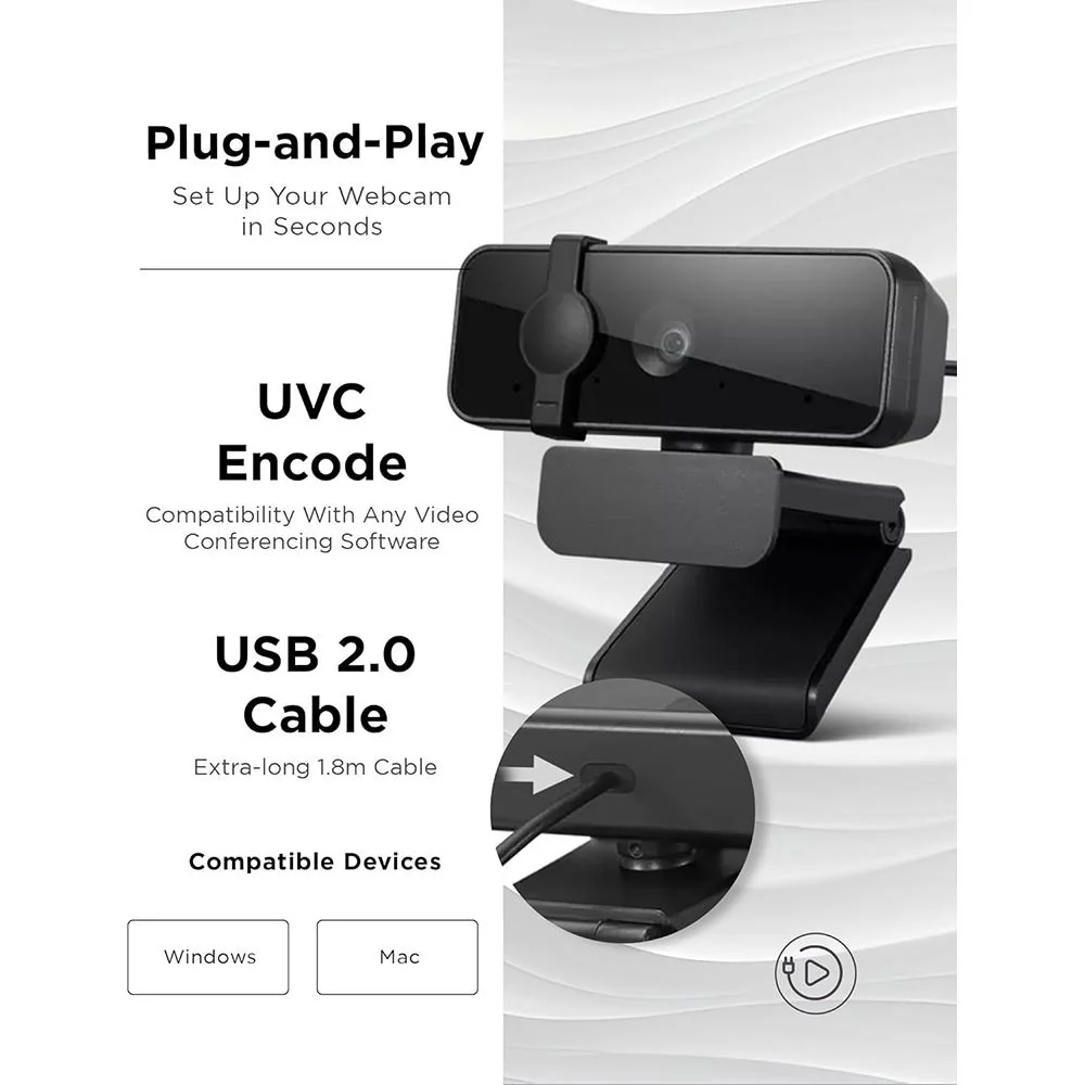 Lenovo FHD Webcam with Full Stereo Dual Built-in Mics - 4XC1B34802 - Image 9