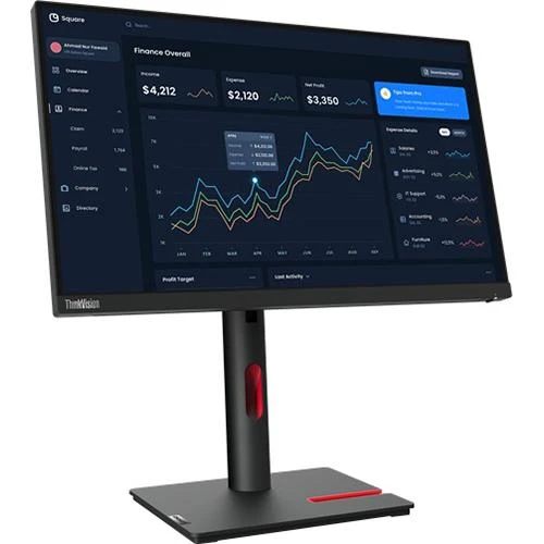 Lenovo 23" ThinkVision T23i-30 Monitor in Raven Black - 63B2MAT6US - Image 4