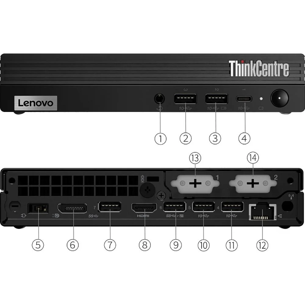 Lenovo ThinkCentre M80q Gen 4 Desktop Computer in Black - 12E90001US - Image 11
