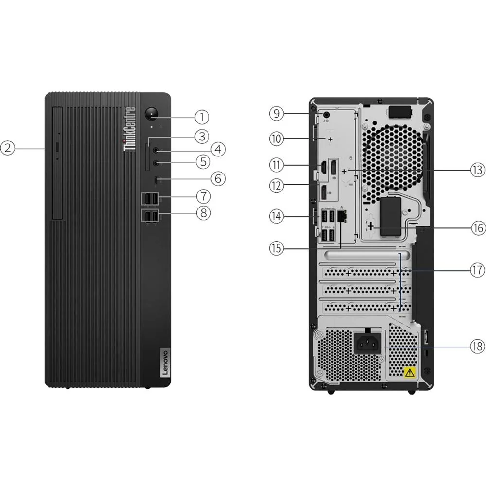 Lenovo ThinkCentre M80t Gen 3 Desktop Computer in Black - 11TE000EUS - Image 8