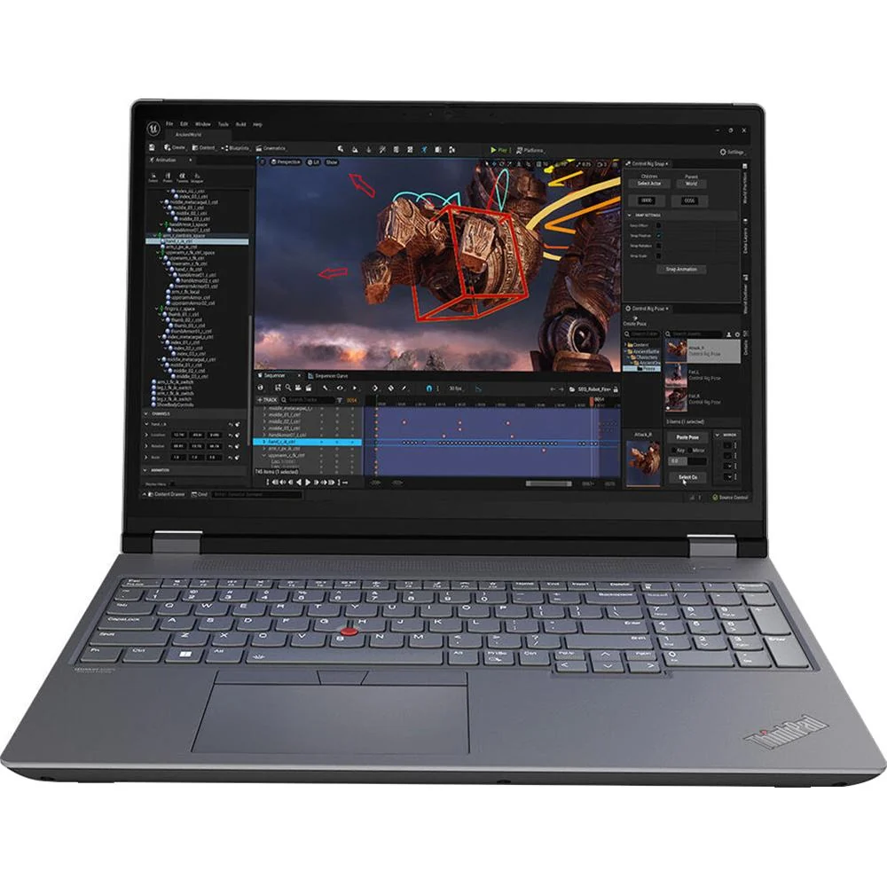 Lenovo 16" ThinkPad P16 Gen 2 Mobile Workstation in Storm Gray - 21FA002TUS