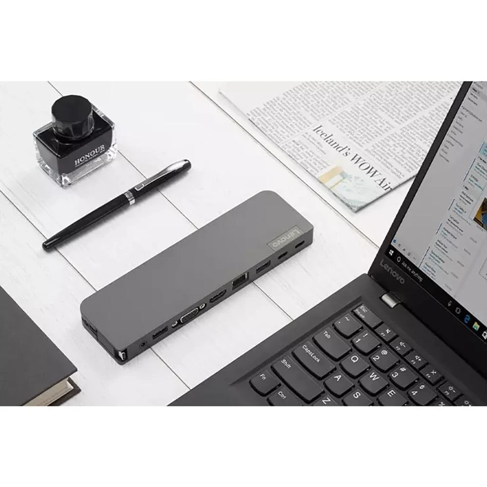 Lenovo USB-C Mini Dock USA with 65w AC Adapter - 40AU0065US - Image 6