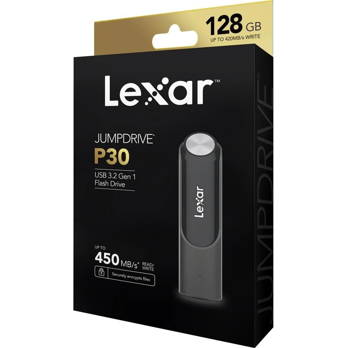 Lexar 128GB JumpDrive P30 USB 3.2 Gen 1 Flash Drive (LJDP030128G-RNQNG) - Image 2