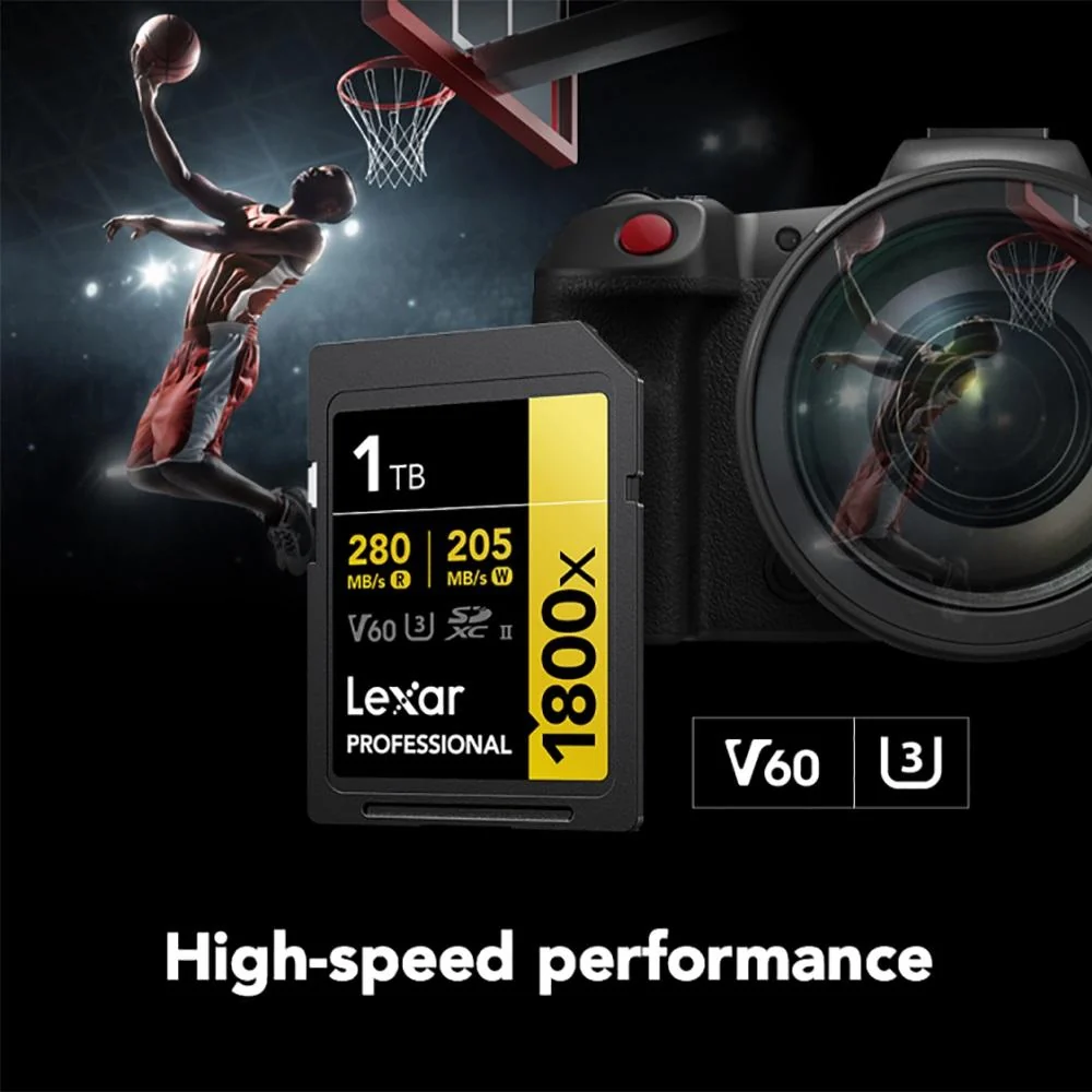 Lexar 1TB Professional 1800x UHS-II SDXC Memory Card (GOLD Series) - Image 6