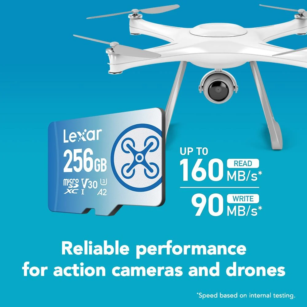 Lexar 256GB FLY microSDXC UHS-I Memory Card w/ Drone Essentials Software Bundle - Image 8