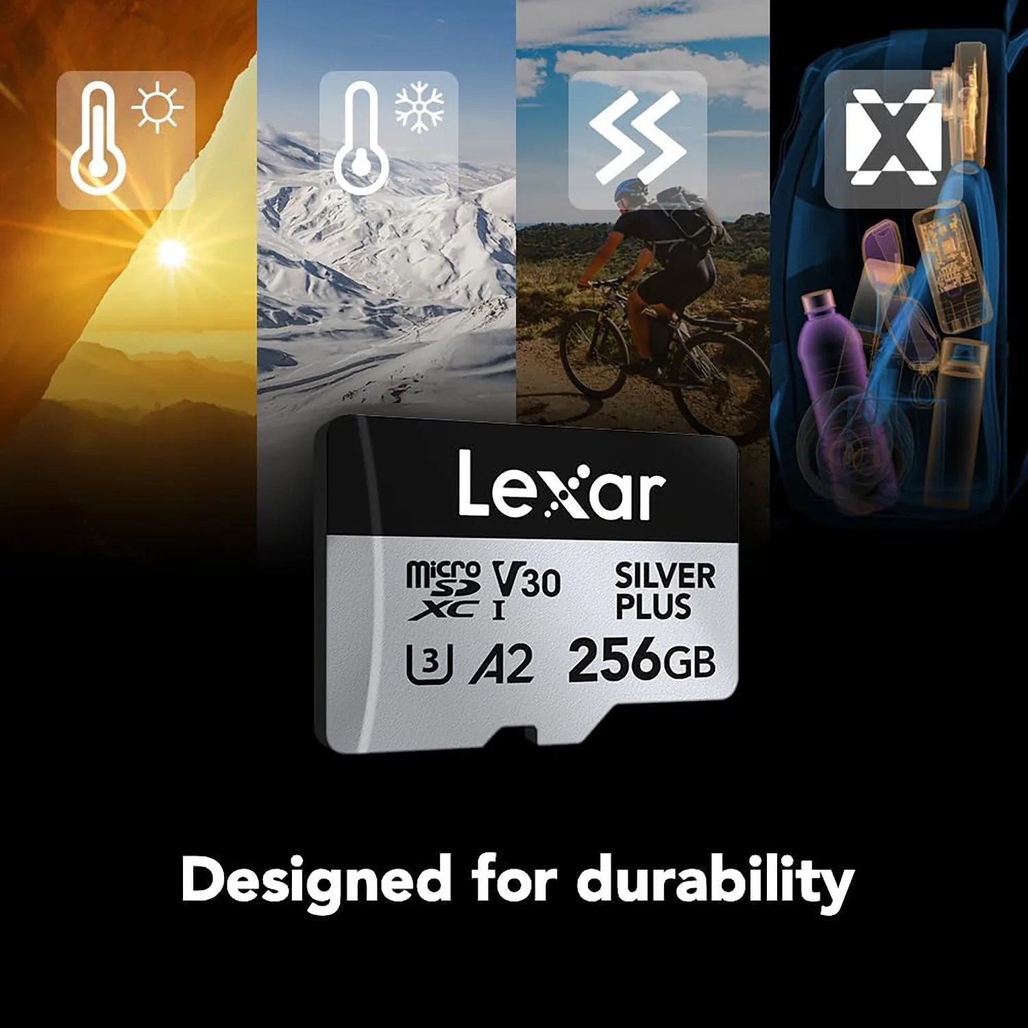 Lexar 256GB Professional Silver Plus microSDXC Card, 205MB/s Read, 150MB/s Write - Image 2