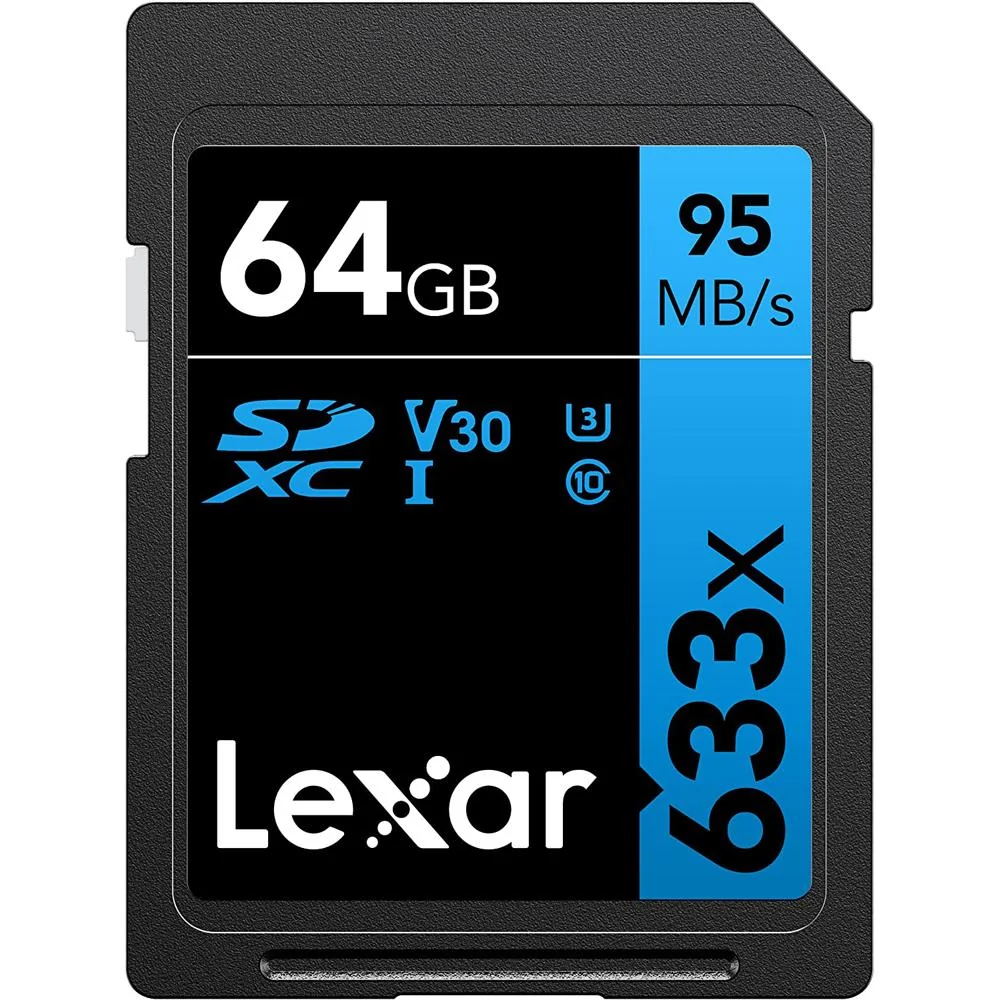 Lexar 64GB Professional 633x SDXC Class 10 Memory Card Up to 95 Mb/s Open Box