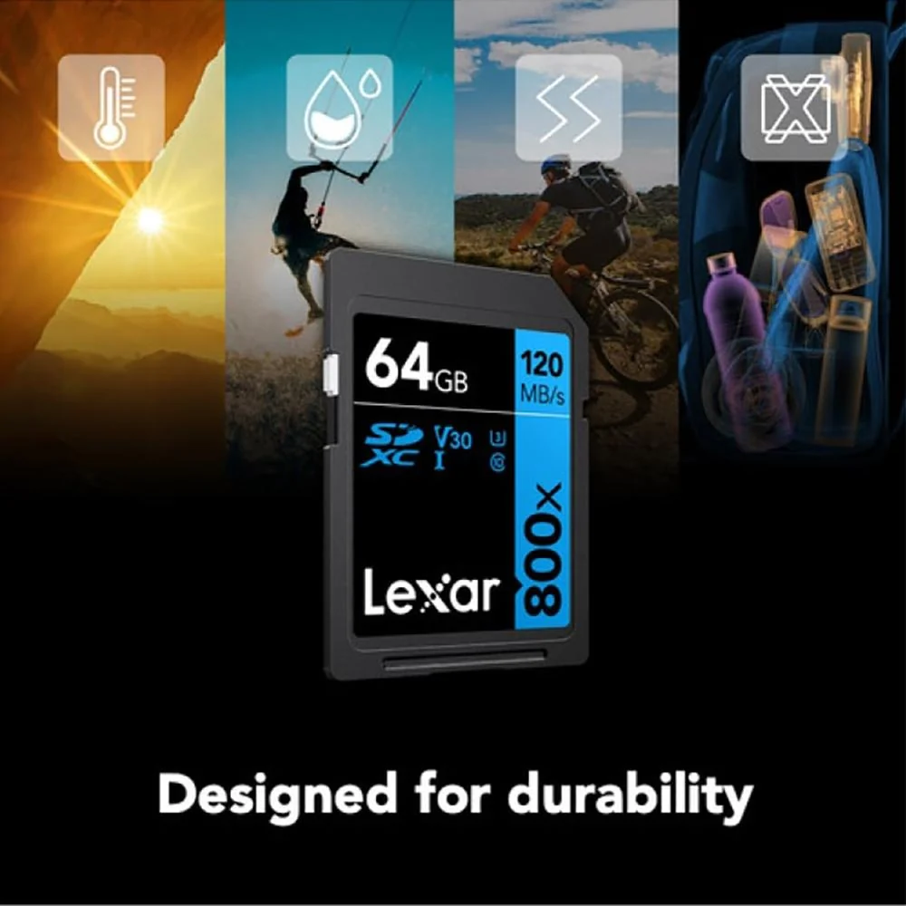 Lexar High-Performance 800x PRO BLUE Series 64GB SDXC Memory Card, 2 Pack - Image 3