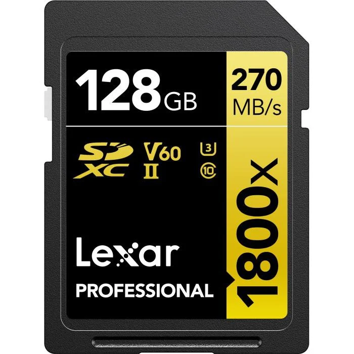 Lexar Professional 1800x SDXC UHS-II Card GOLD Series 128GB - (4-Pack) - Image 4