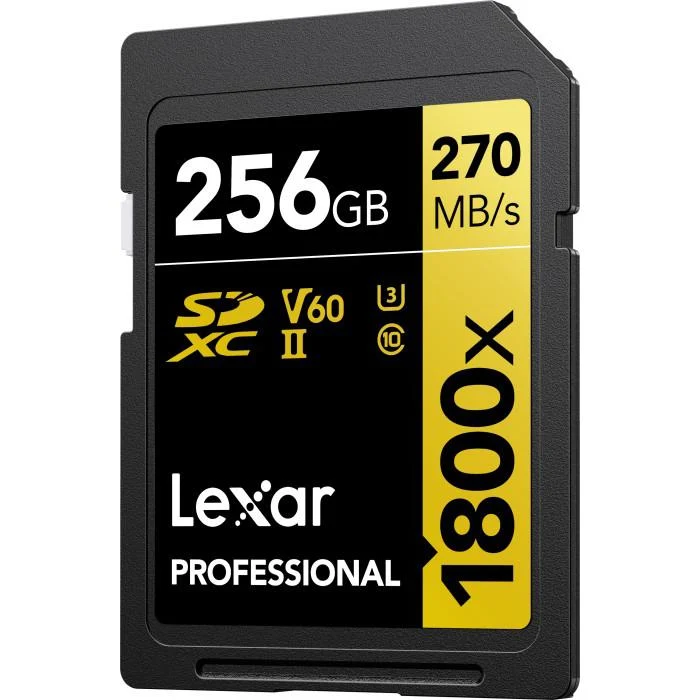 Lexar Professional 1800x SDXC UHS-II Card GOLD Series 256GB - (2-Pack) - Image 3