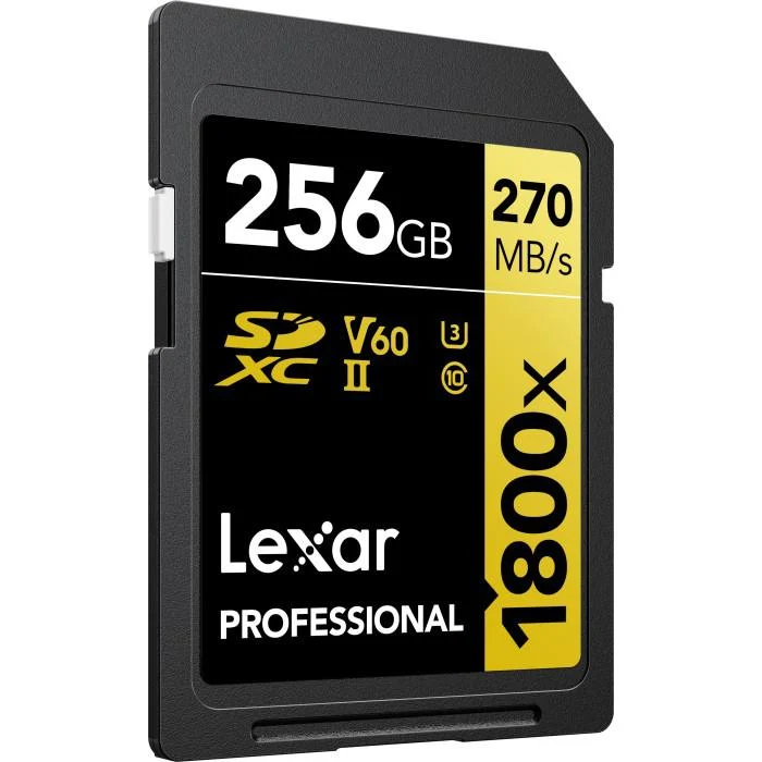 Lexar Professional 1800x SDXC UHS-II Card GOLD Series 256GB - (2-Pack) - Image 4