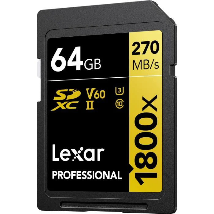 Lexar Professional 1800x SDXC UHS-II Card GOLD Series, 64GB - Image 8