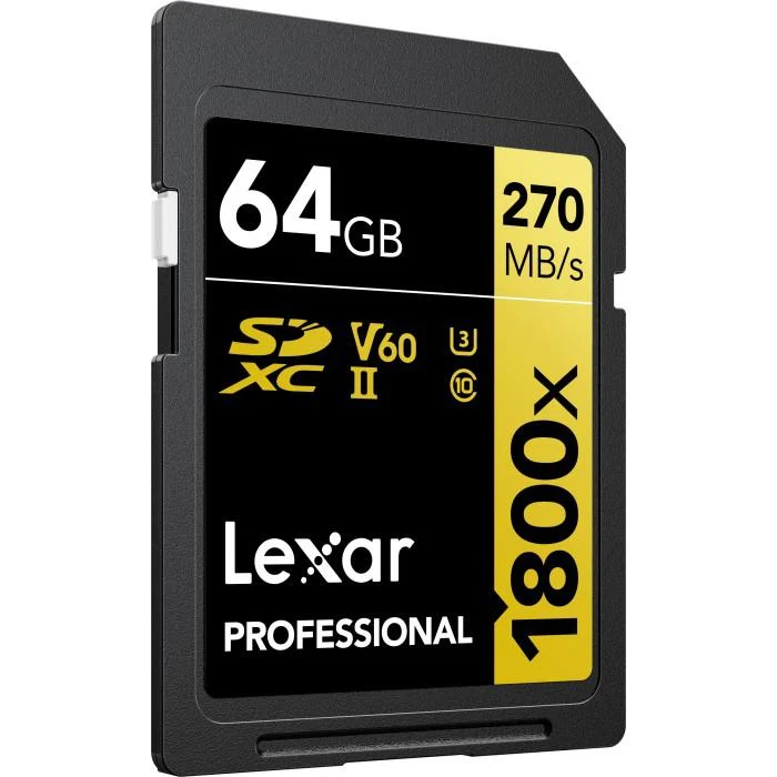 Lexar Professional 1800x SDXC UHS-II Card GOLD Series, 64GB - Image 9
