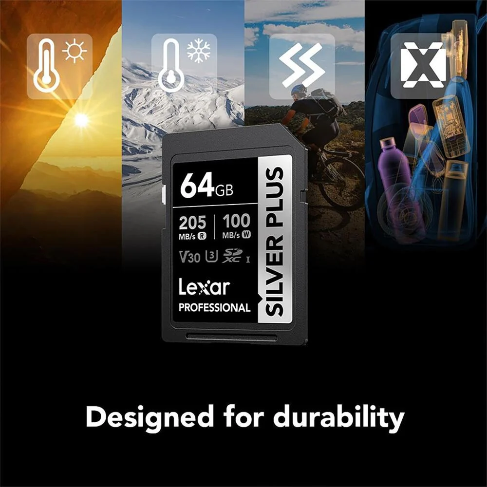 Lexar Professional SILVER PLUS SDXC UHS-I Card V30 160MB/s Read Speed 64GB 3Pack - Image 6