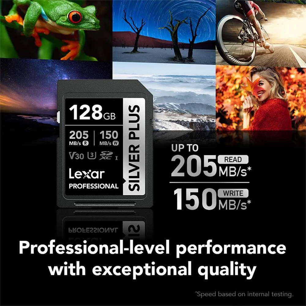 Lexar Professional SILVER PLUS UHS-I SDXC 128 GB Memory Card 4 Pack - Image 5