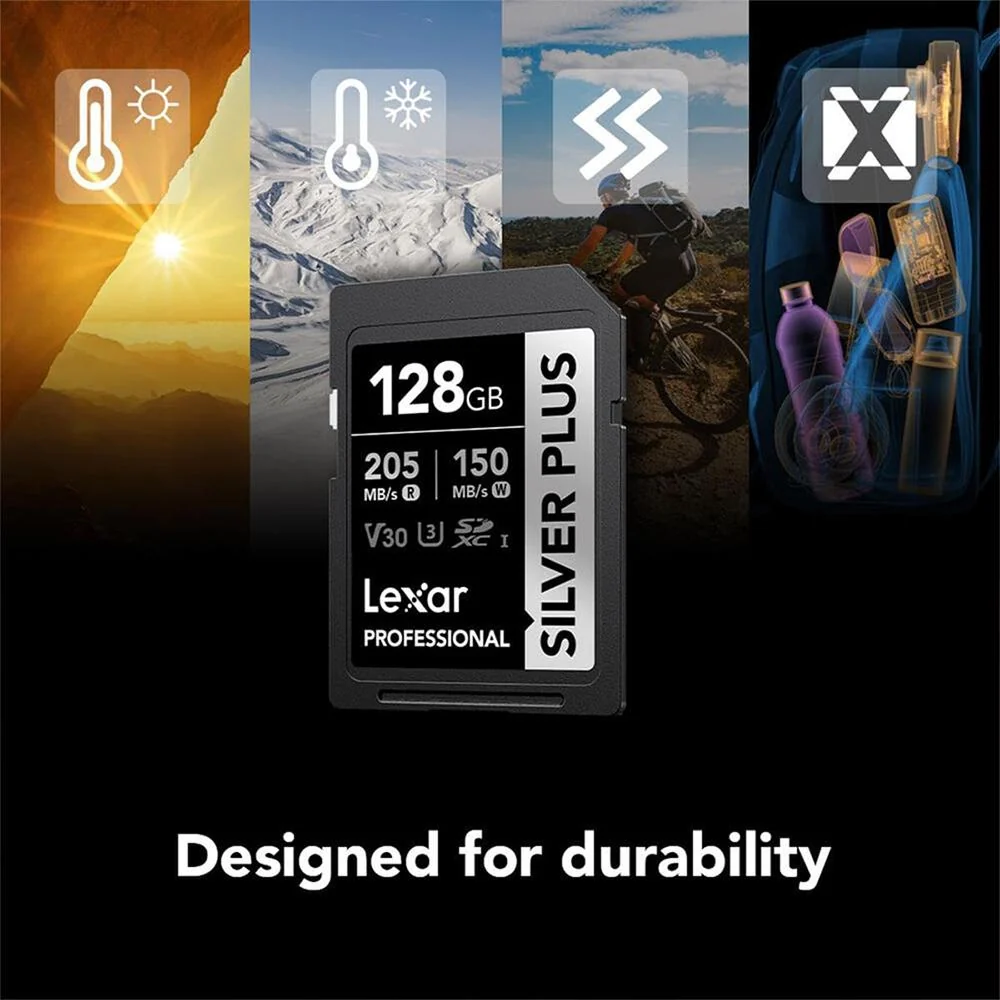 Lexar Professional SILVER PLUS UHS-I SDXC 128 GB Memory Card 4 Pack - Image 8