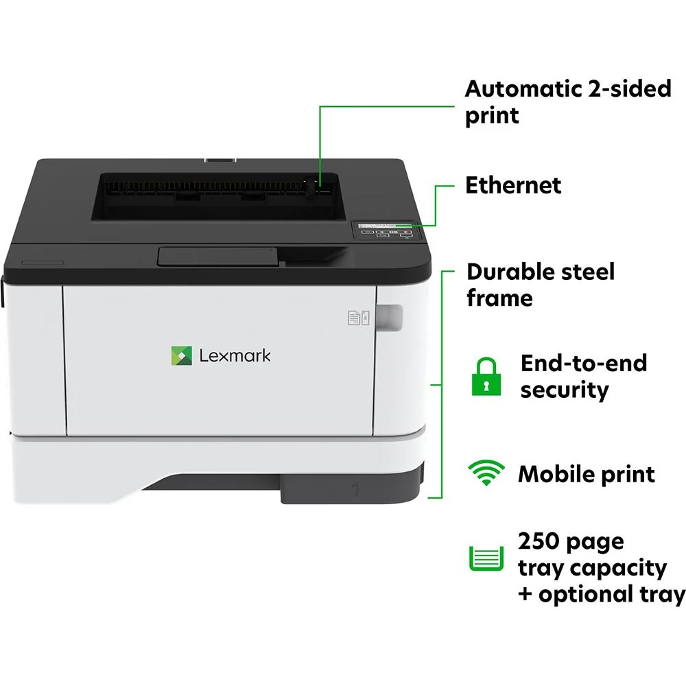 Lexmark MS331dn Black and White Laser Printer (29S0000) - Image 9