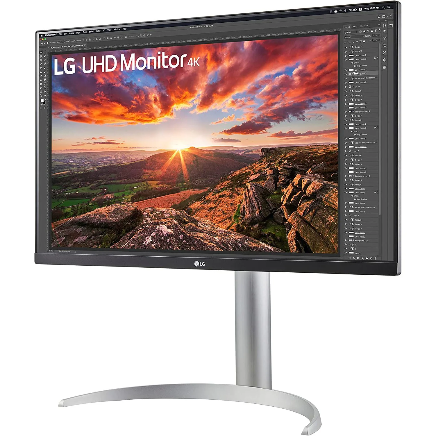 LG 27UP650-W 27" UHD (3840 x 2160) IPS Monitor with VESA DisplayHDR 400 - Image 2