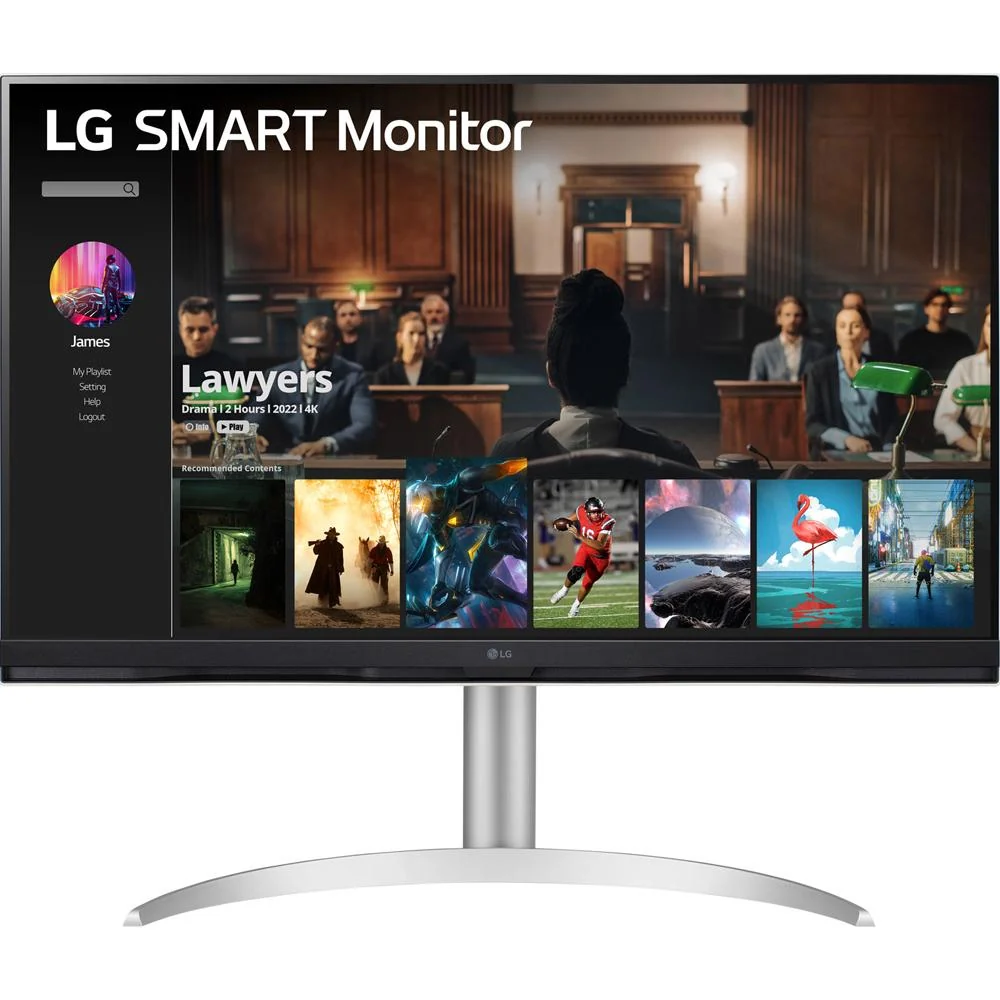 LG 31.5" UltraFine 4K UHD 5ms 65Hz Smart LED Monitor White with 3 Year Warranty - Image 2