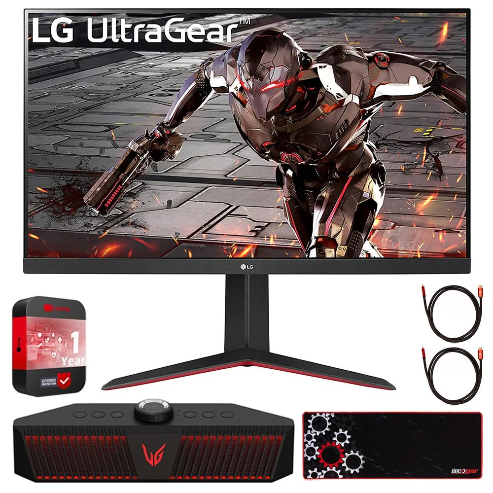 LG 32" UltraGear QHD 165Hz 16:9 HDR10 Monitor, FreeSync w/ LG GP9 Speaker Bundle - Image 2