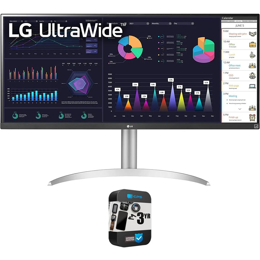 LG 34" 21:9 UltraWide FHD 2560 x 1080 100Hz IPS Monitor w/ 3 Year Extended Warranty - Image 2