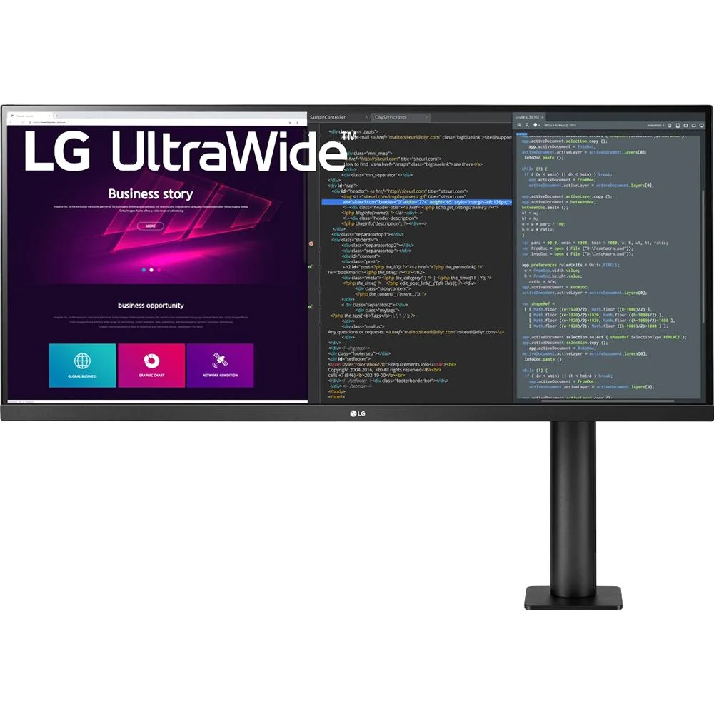 LG 34" 21:9 UltraWide QHD 3440x1440 Ergo IPS HDR Monitor 34WN780-B - Image 2