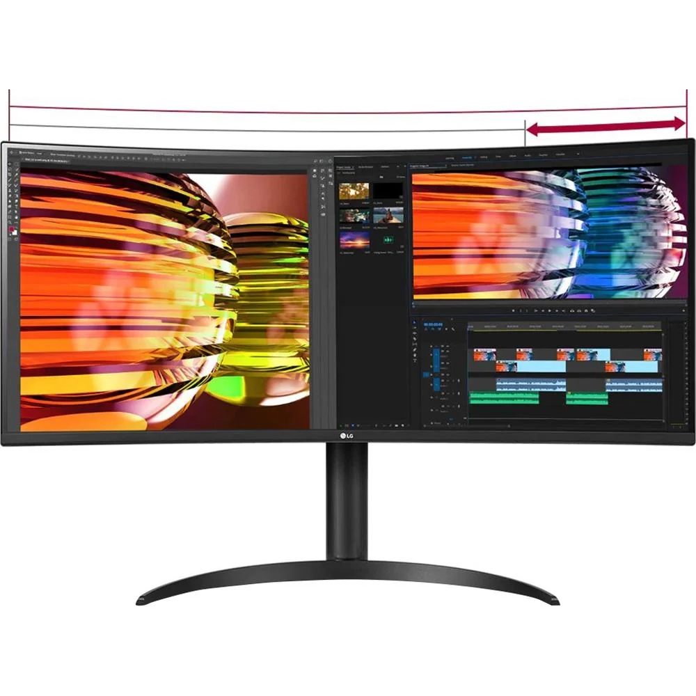 LG 34" Curved UltraWide QHD Monitor with AMD FreeSync Open Box + 1 Year Warranty - Image 9