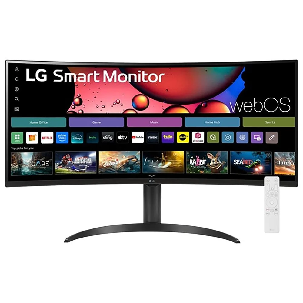 LG 34 Inch Smart Monitor Curved Screen 100Hz with 26 Months Protection Bundle - Image 2