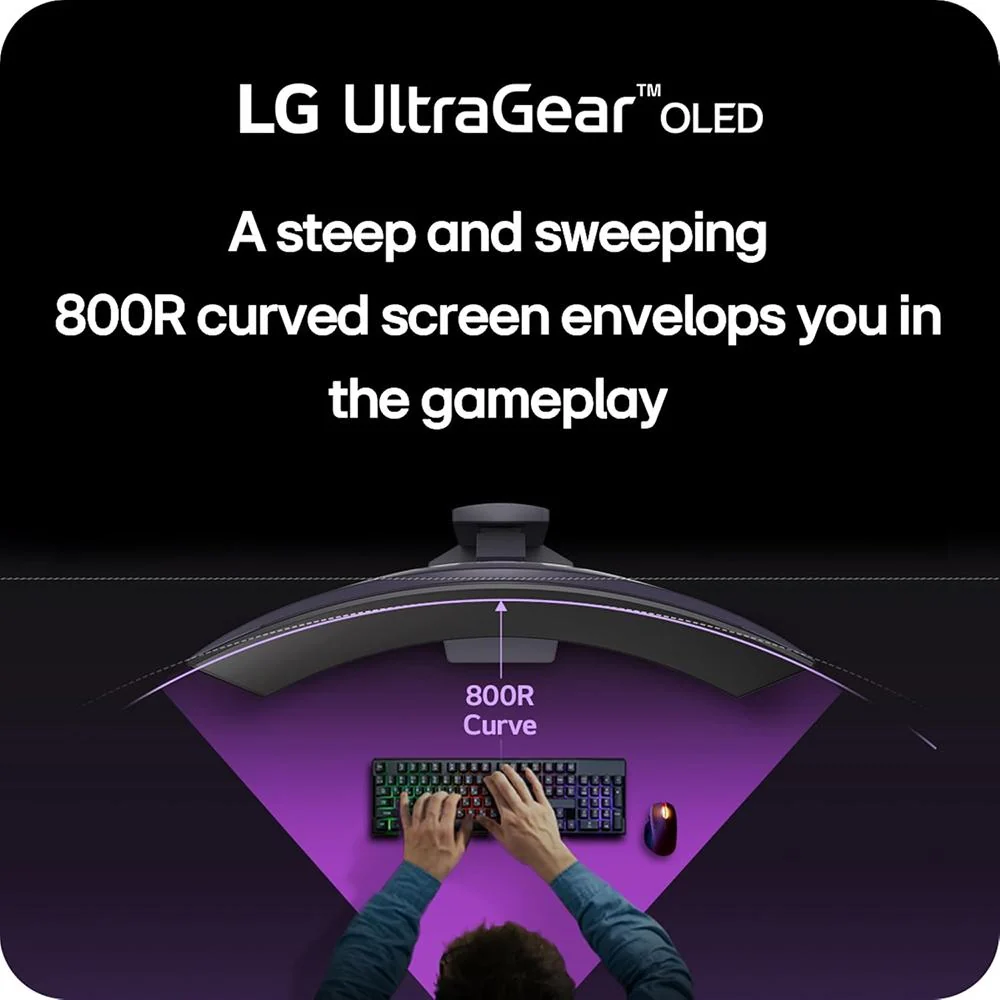 LG 34" UltraGear 1440p OLED Curved Gaming Monitor + 26 Months Protection Bundle - Image 12