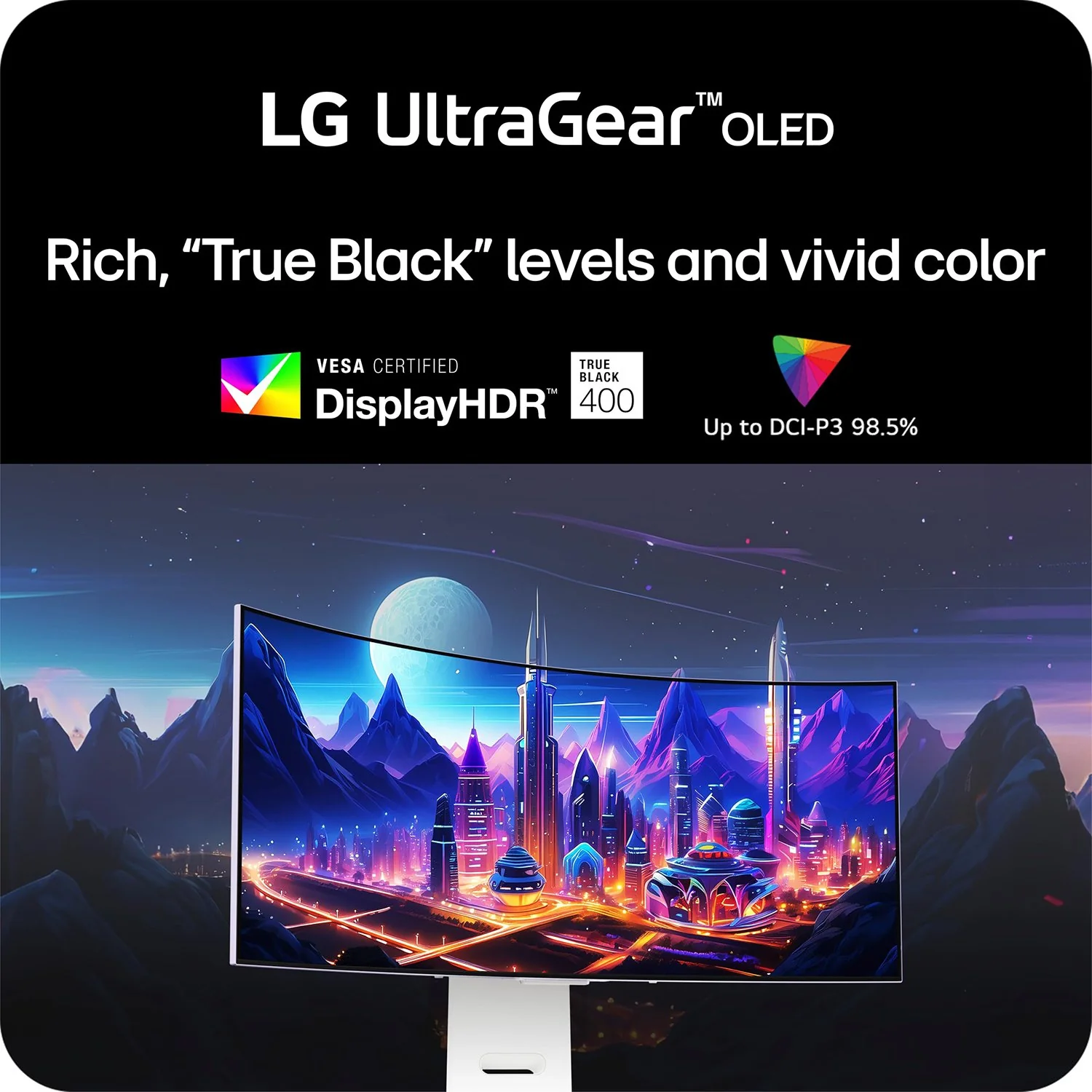 LG 34'' UltraGear OLED Curved Gaming Monitor WQHD with 240Hz Refresh Rate - Image 4
