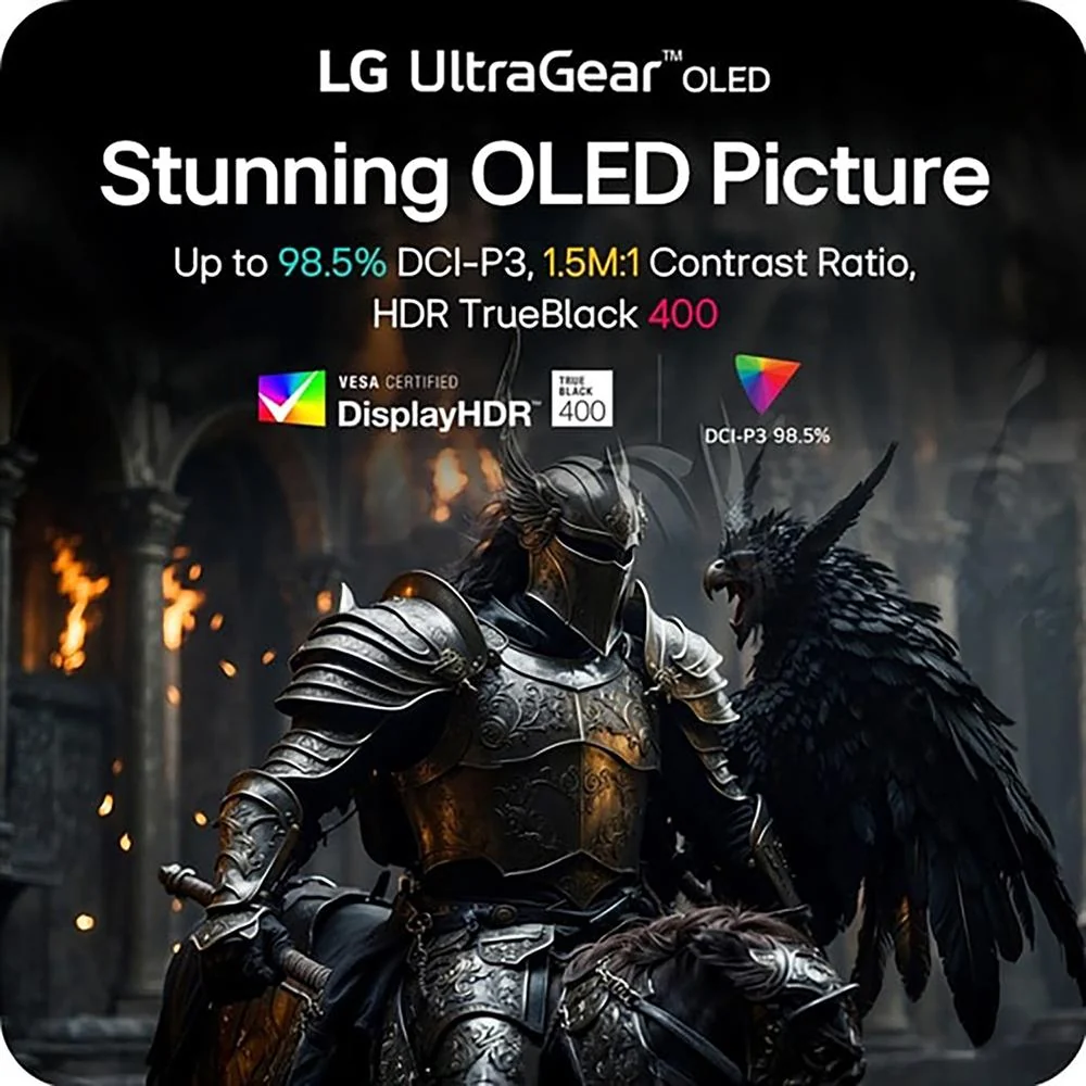 LG 34" UltraGear WQHD OLED Curved Gaming Monitor Open Box with 1 Year Warranty - Image 8