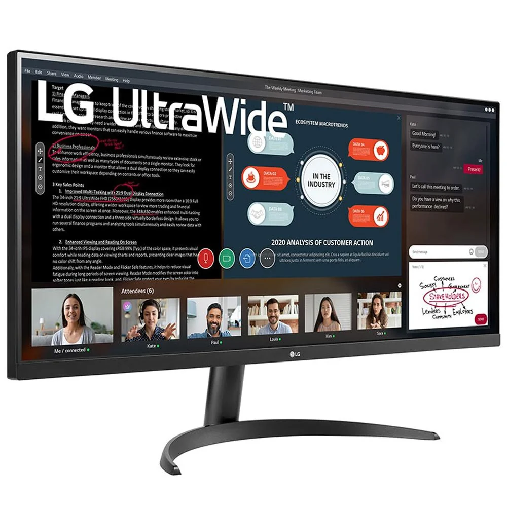LG 34" UltraWide FHD HDR Monitor with FreeSync (34WP500-B) - Image 8